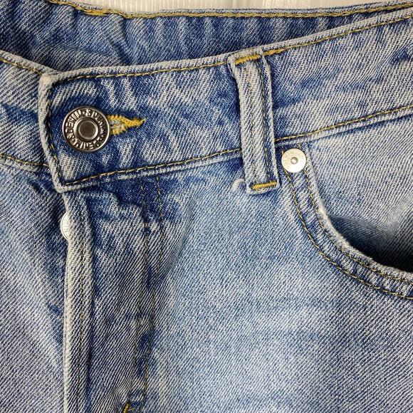 H&M &Denim Boyfriend Low Waist Ripped Denim Jeans Blue Size 4 - Picture 4 of 7